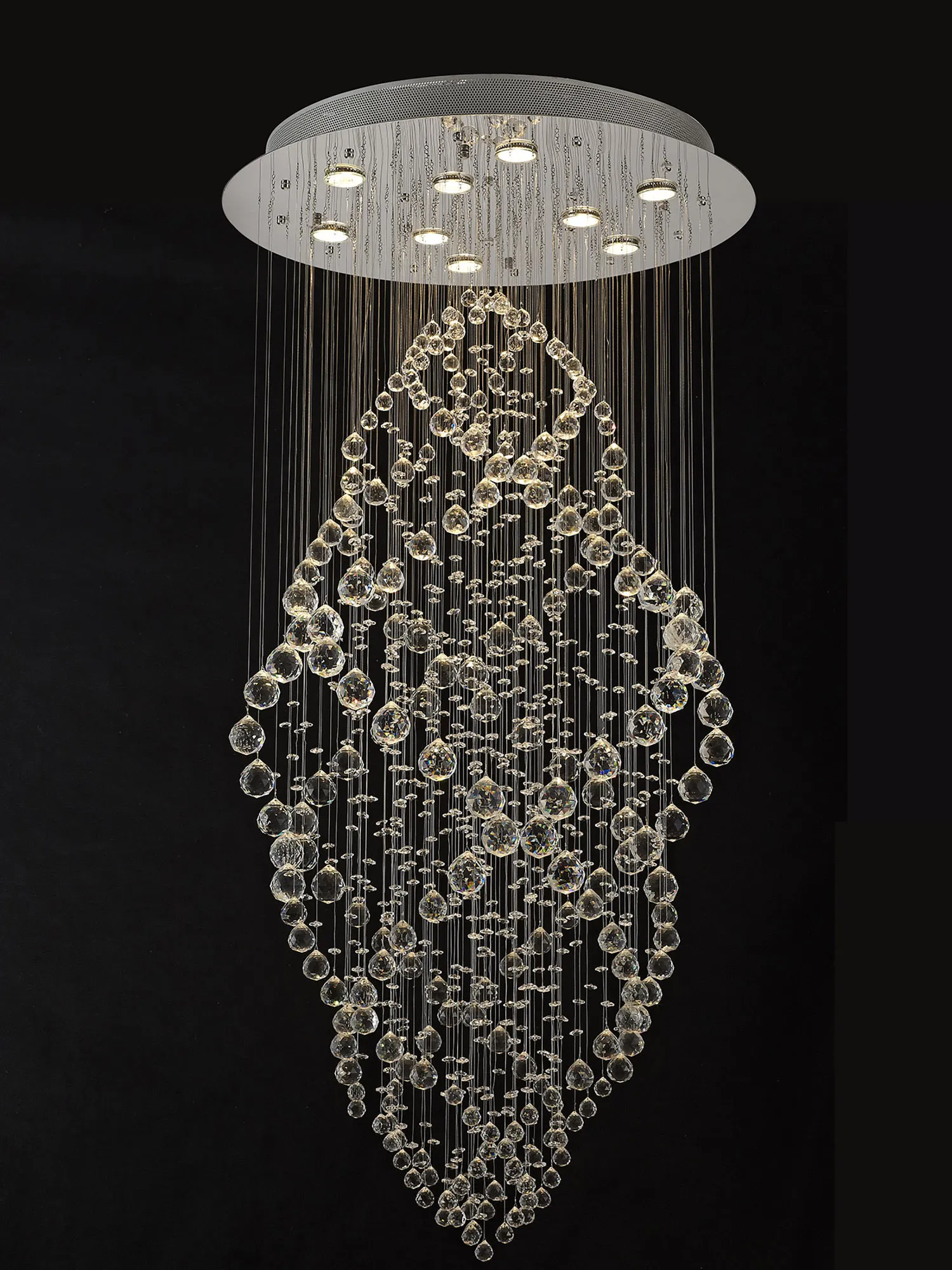 IL30784 Colorado Diyas Colorado Crystal Pendant 9 Light (16.6kg ...