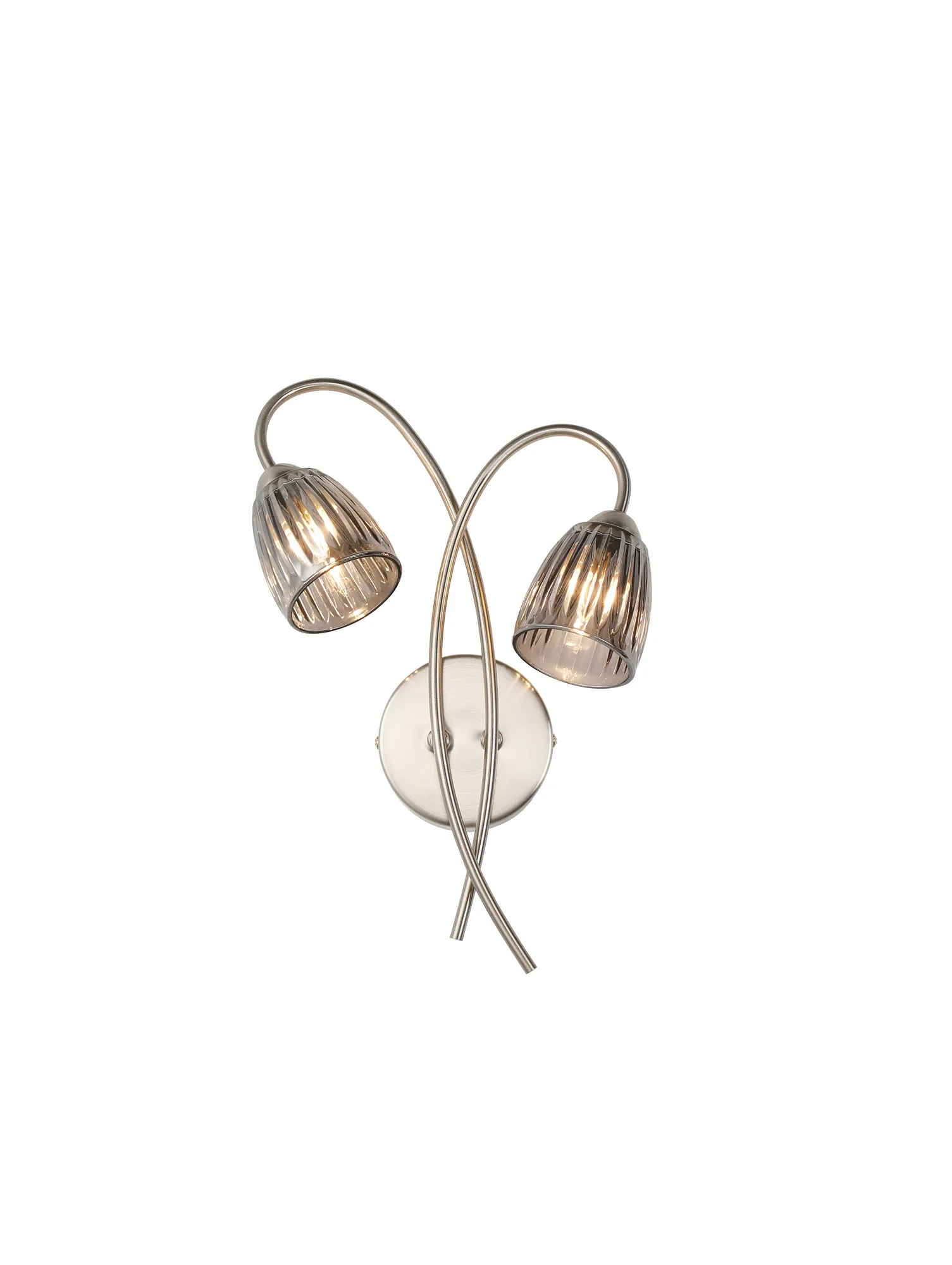 2-Light Track Lighting Spotlight - Satin Nickel Adjustable GU10 Ceiling/Wall Lamp