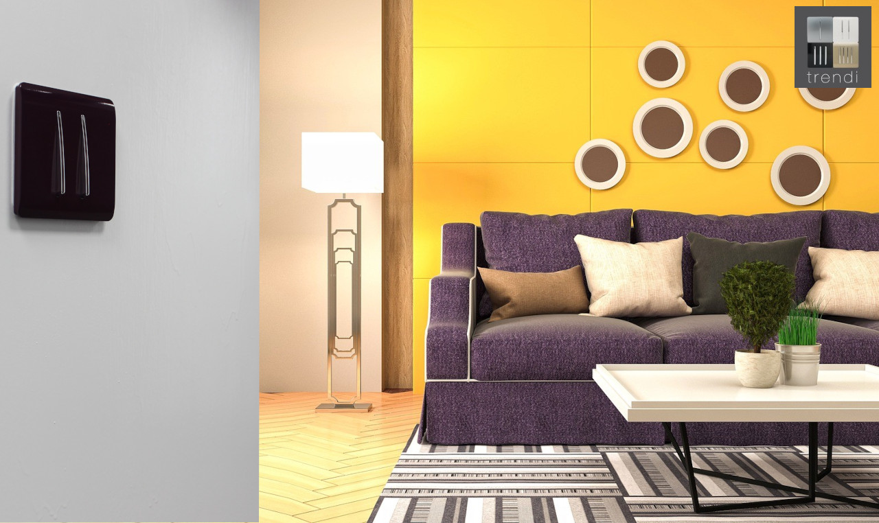 Plum Rocker ART-SS4PL Plum Trendi 2 Gang 2 Way Rocker Light Switch 10AX Plum ...