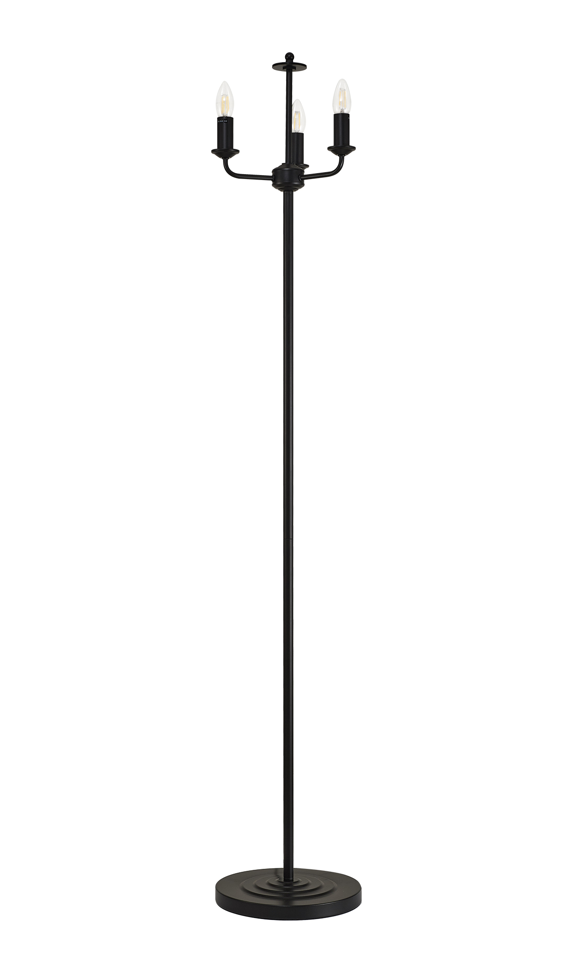DK1055 Banyan MB BL Deco Banyan 45cm 3 Light Floor Lamp Matt Black ...