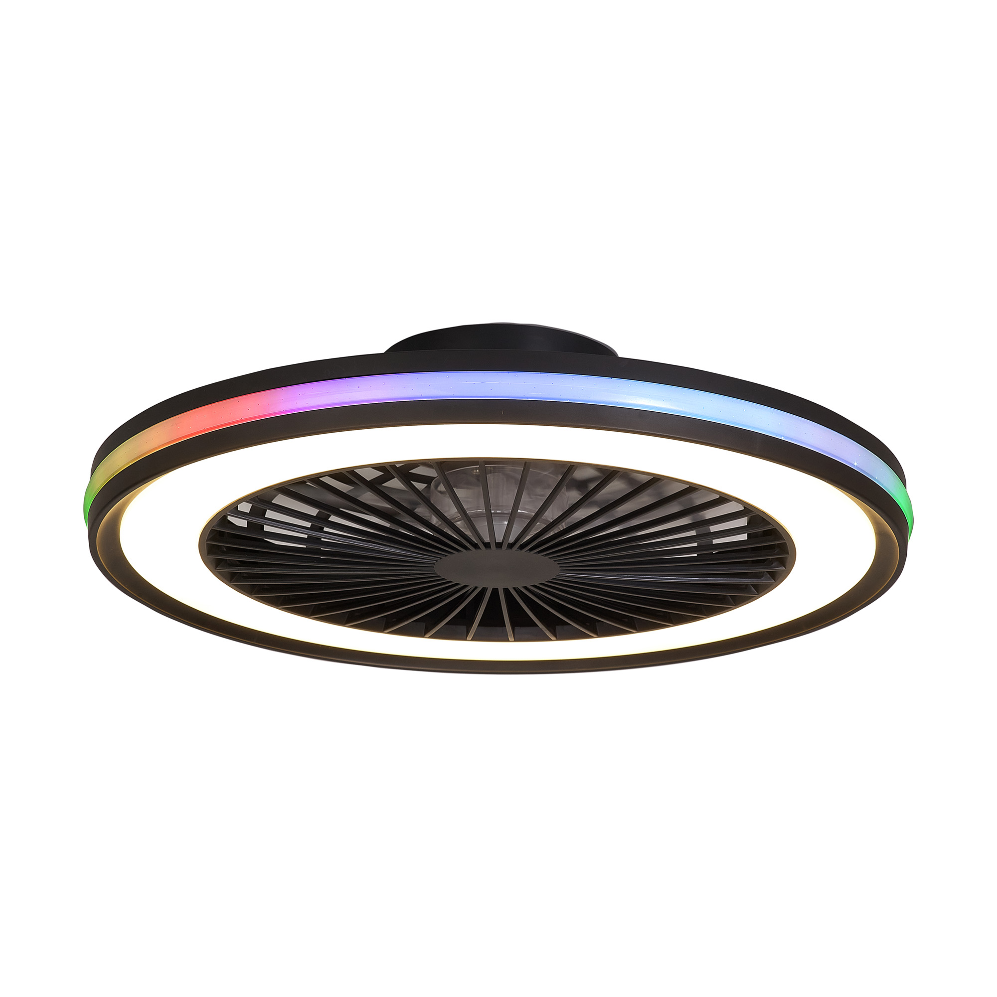 M7862 Gamer Mantra Gamer 60W LED Dimmable White/RGB Ceiling Light & Fan ...
