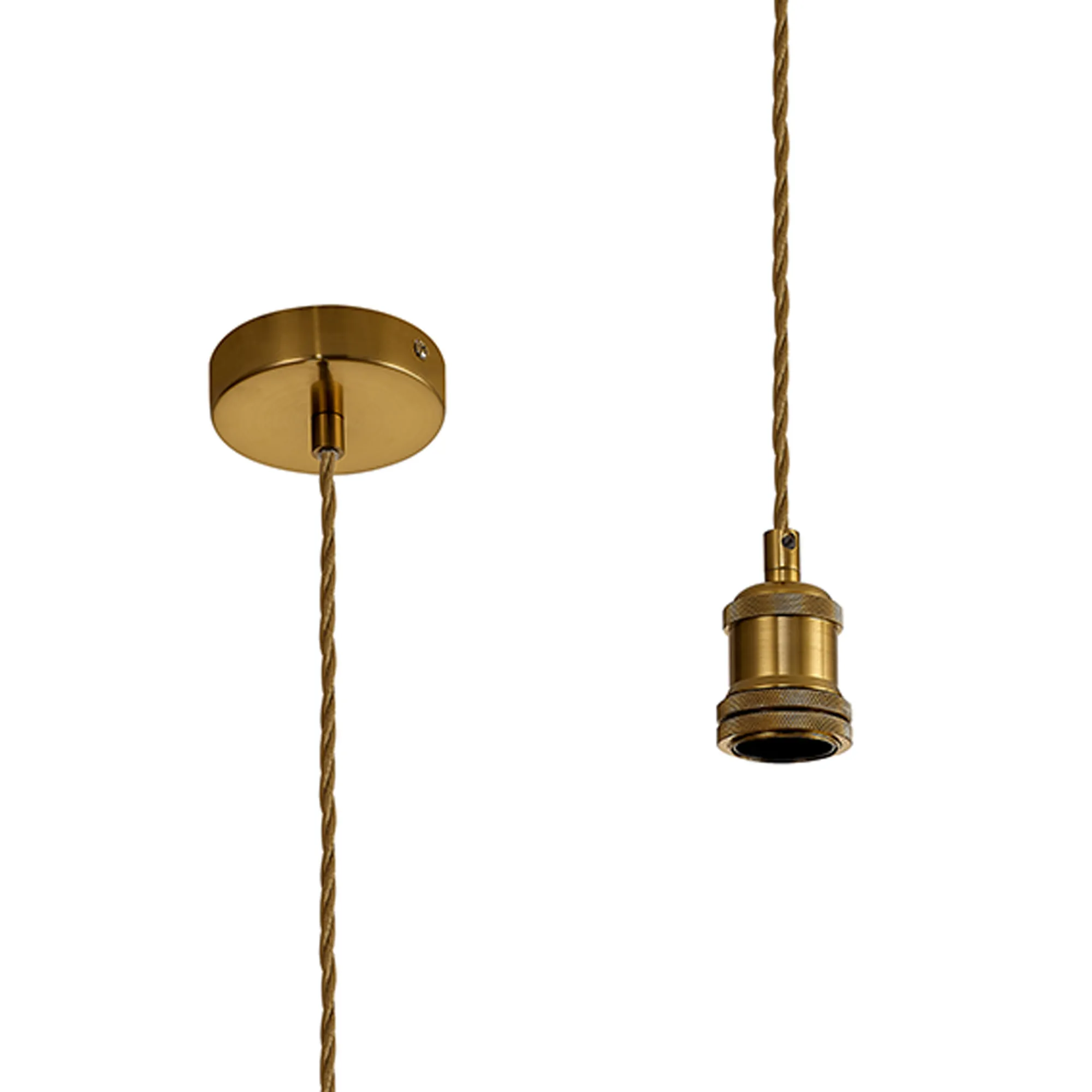 D1051 Dreifa Pendant Deco Dreifa 1.5m Single Pendant, 1 x E27, Gilt ...