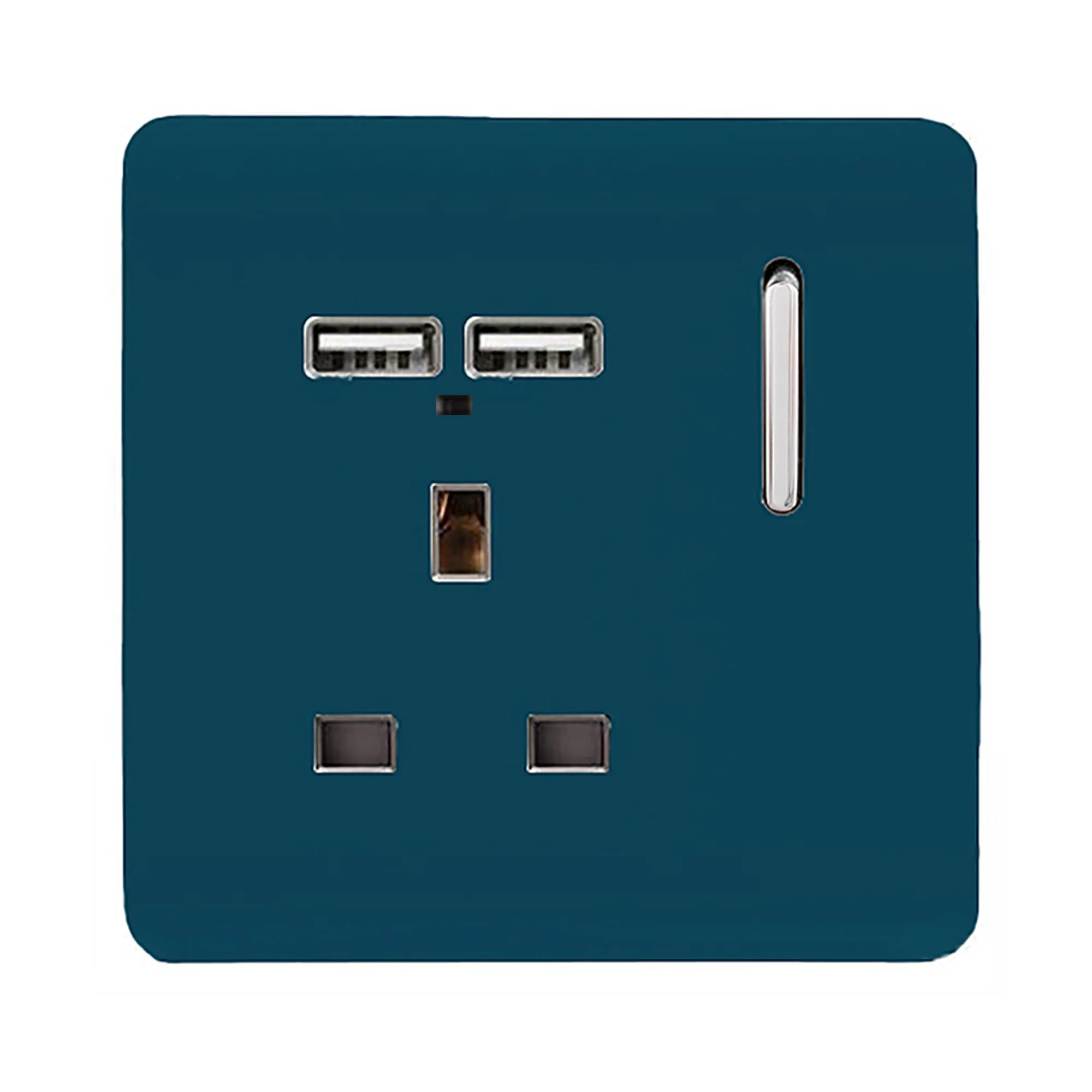 ART-SKT13USBMD Midnight Blue Trendi 1 Gang Switched Single Socket 13A ...