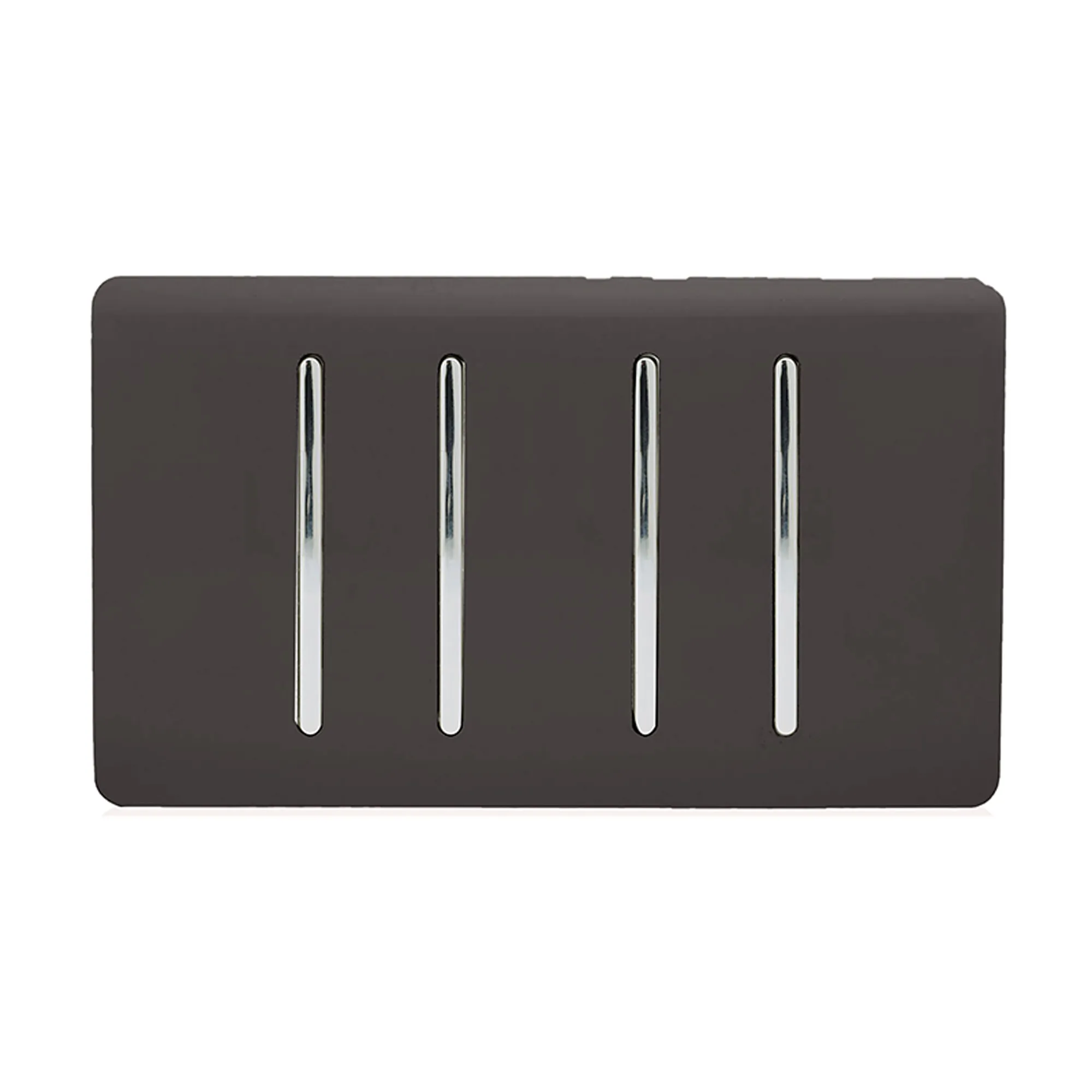 ART-SS44DB Dark Brown Trendi 4 Gang 2 Way 10 Amp Rocker Twin Plate Dark ...